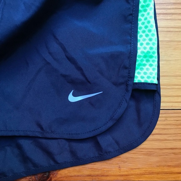 Nike Dri-Fit Navy Green Running Shorts, NWT, M - Picture 8 of 12